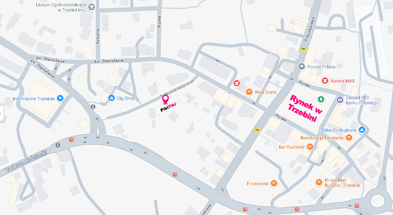 mapa - PikiTiki - centrum sportu i rekreacji